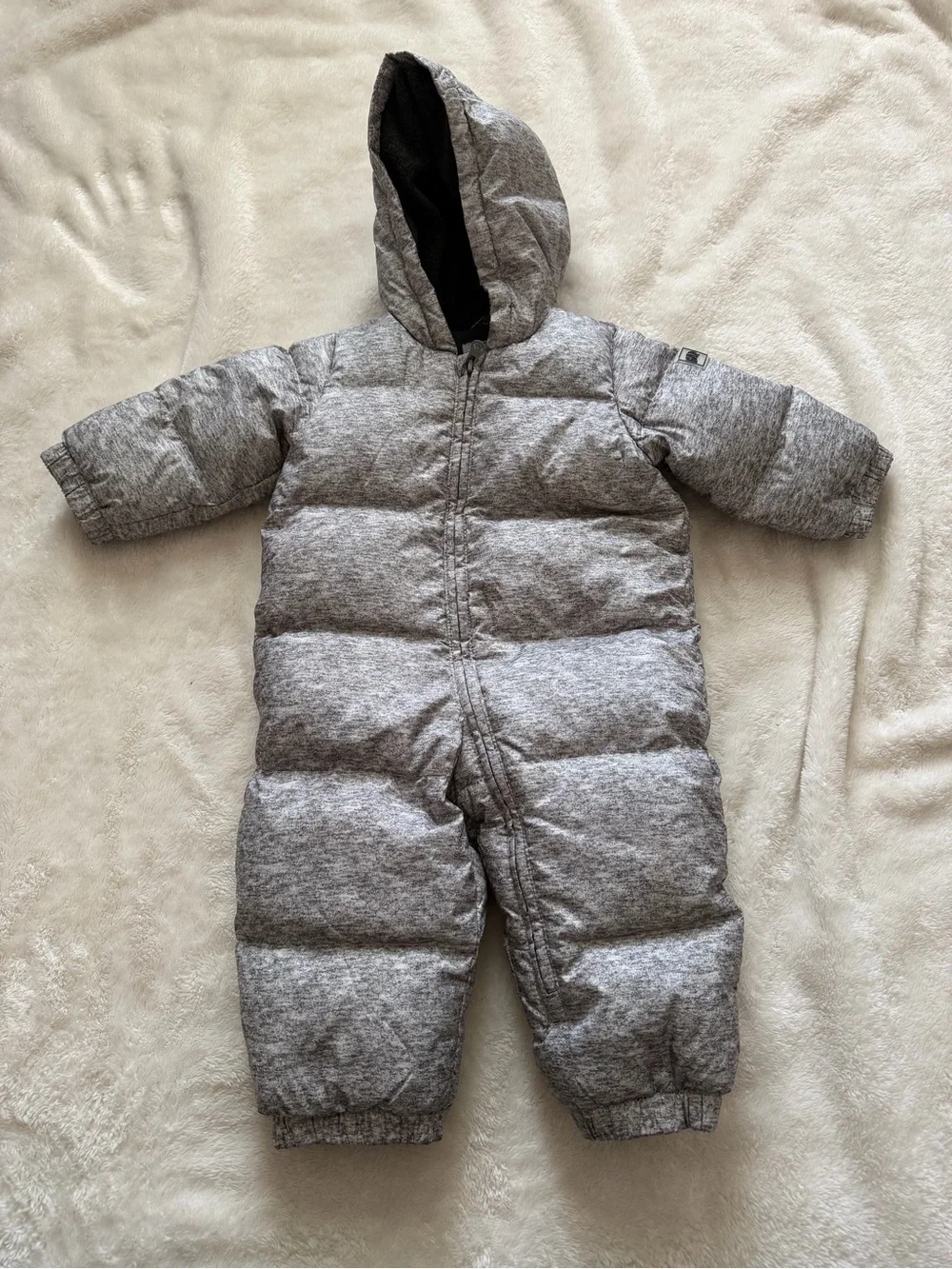 Baby Gap Down-Filled Snowsuit Bunting Gray Heather 12-18M Winter